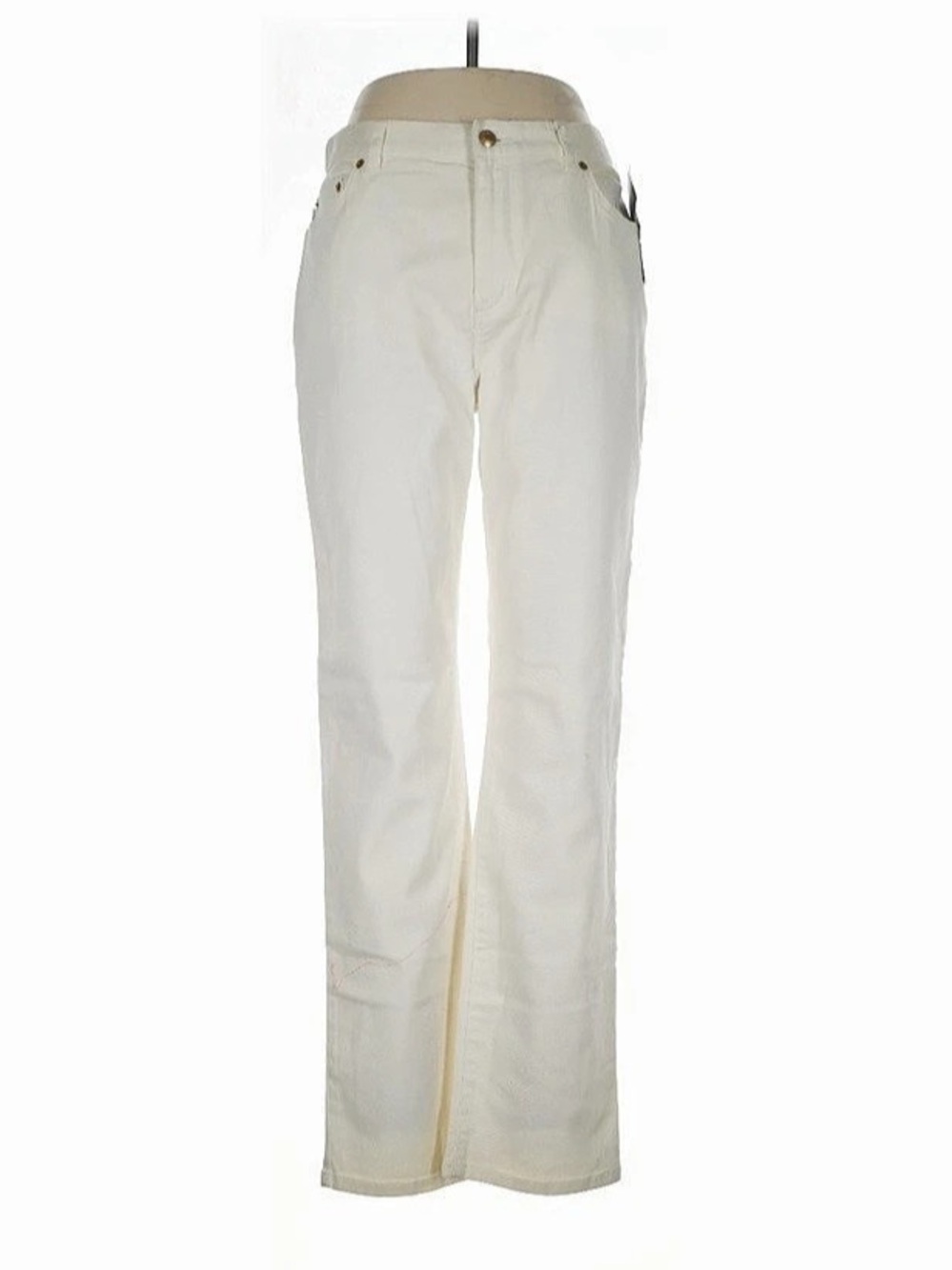 VTG Y2K Lauren Jeans Co. Straight Leg Flare Cotton White New Stretch High rise